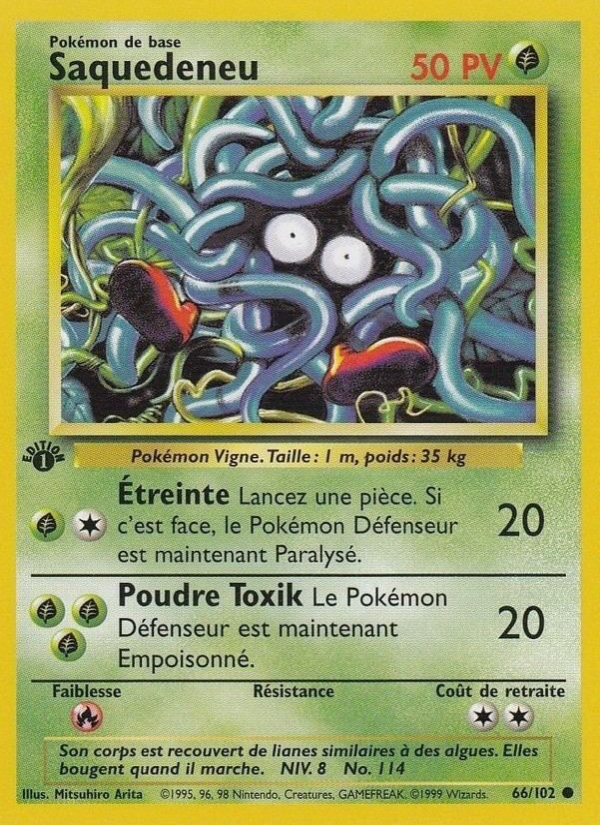 Saquedeneu 66 — Set de Base (French Pokémon TCG card)