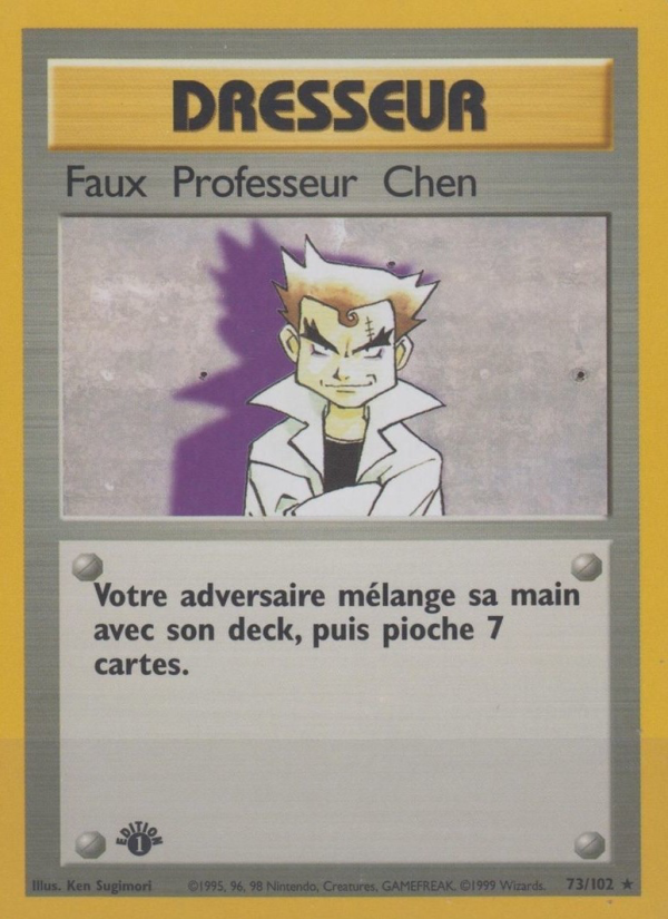Faux Professeur Chen 73 — Set de Base (French Pokémon TCG card)