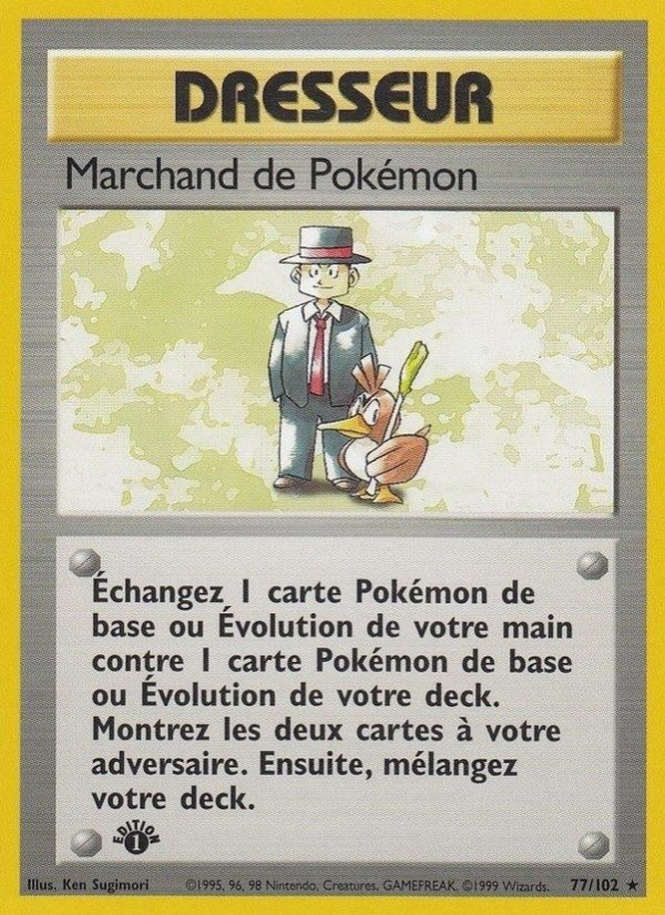 Marchand de Pokémon 77 — Set de Base (French Pokémon TCG card)