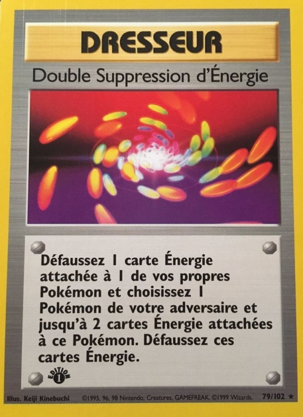 Double Suppression d'Énergie 79 — Set de Base (French Pokémon TCG card)