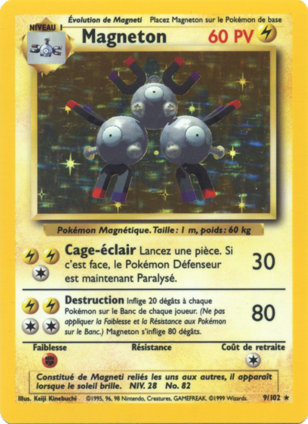 Magneton 9 — Set de Base (French Pokémon TCG card)