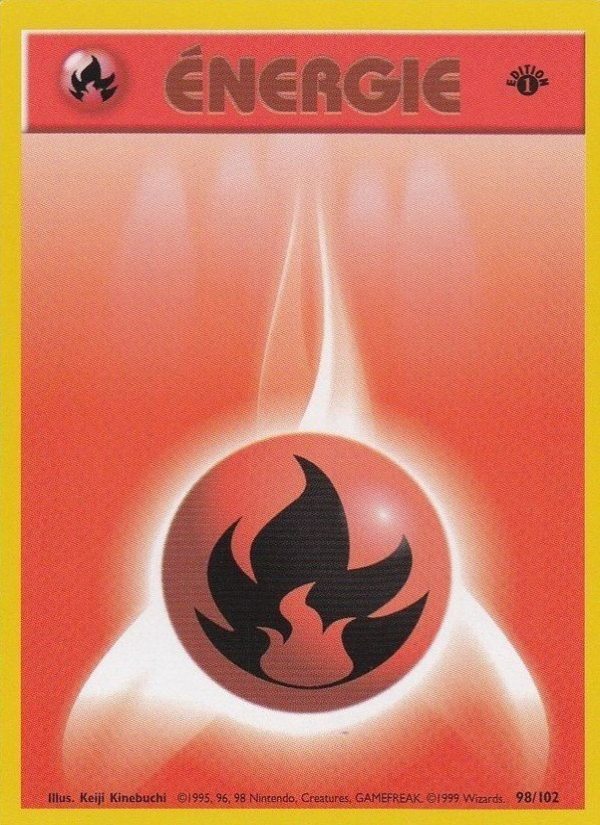 Énergie Feu 98 — Set de Base (French Pokémon TCG card)