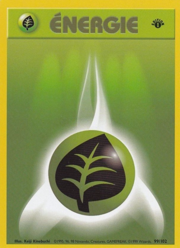 Énergie Plante 99 — Set de Base (French Pokémon TCG card)