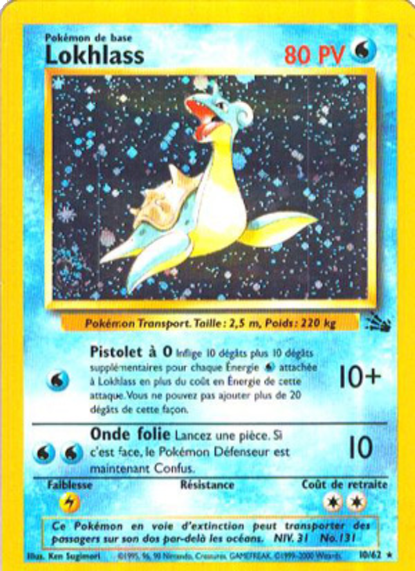 Lokhlass 10 — Fossile (French Pokémon TCG card)