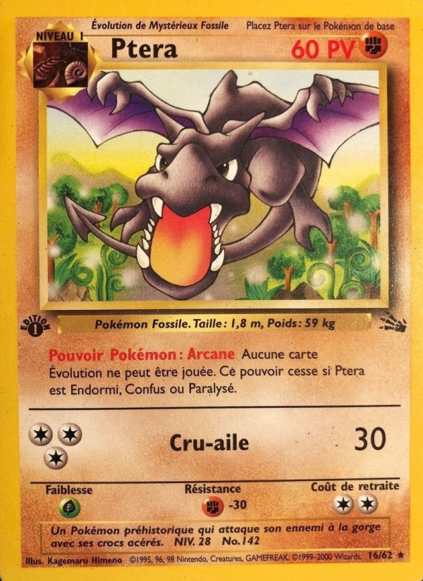 Ptera 16 — Fossile (French Pokémon TCG card)