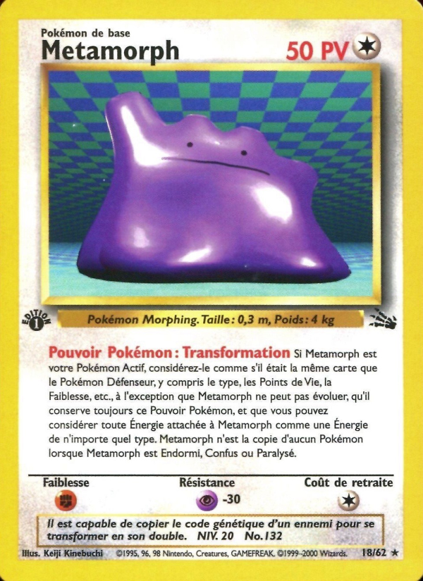 Metamorph 18 — Fossile (French Pokémon TCG card)