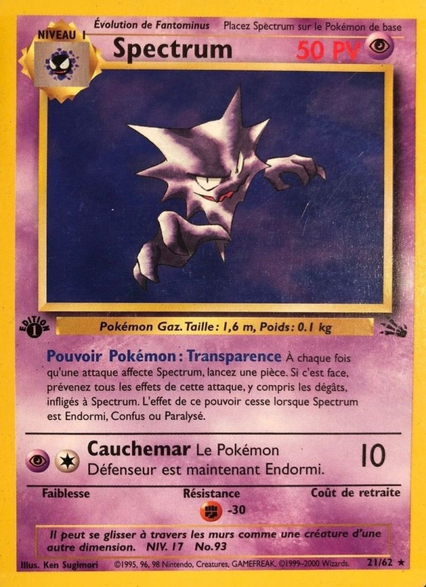 Spectrum 21 — Fossile (French Pokémon TCG card)