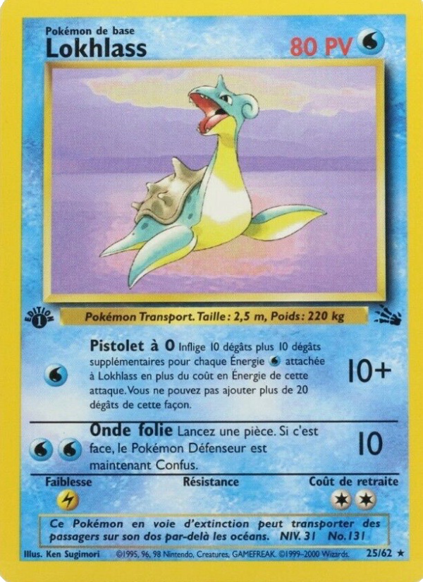 Lokhlass 25 — Fossile (French Pokémon TCG card)