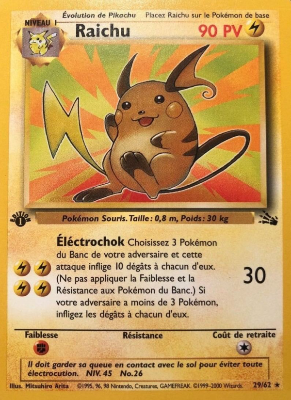 Raichu 29 — Fossile (French Pokémon TCG card)