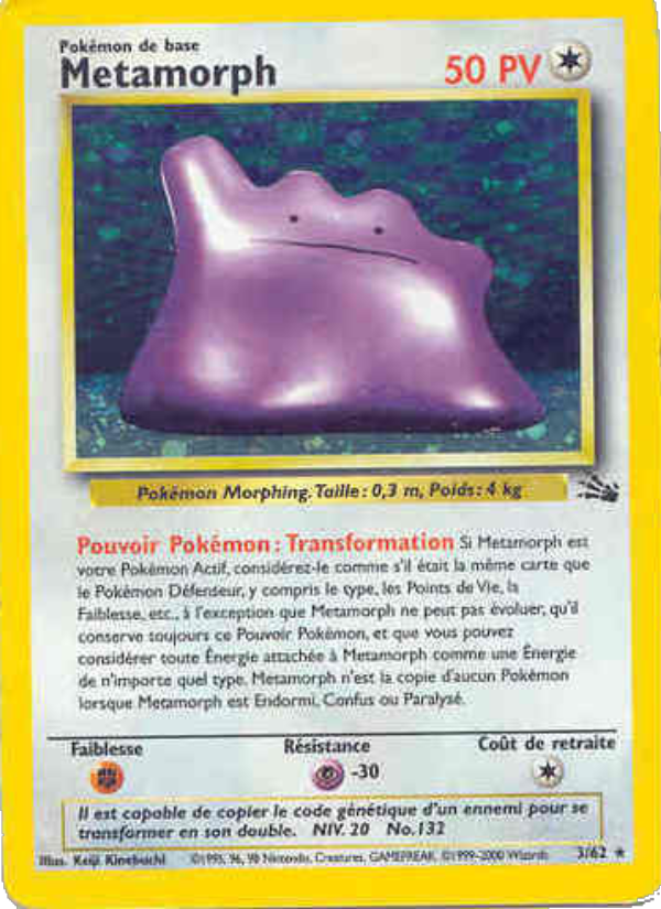 Metamorph 3 — Fossile (French Pokémon TCG card)