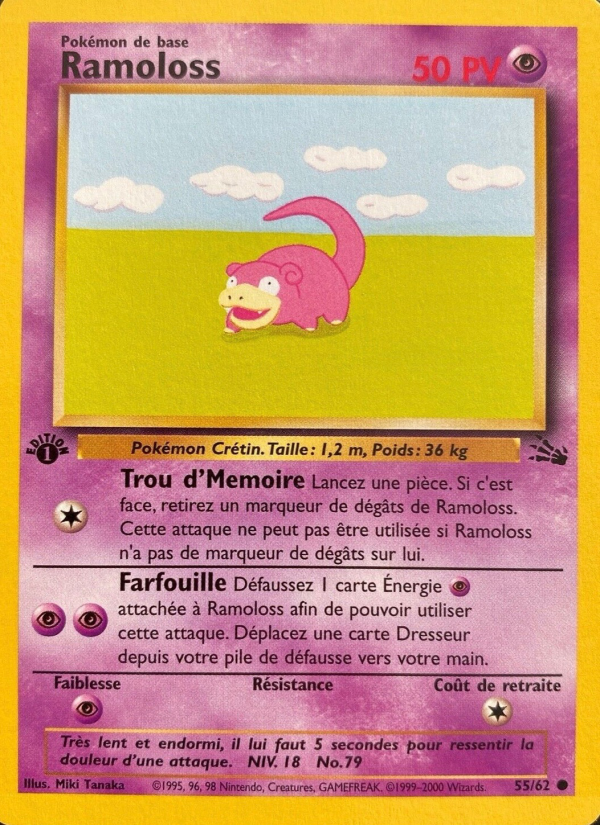 Ramoloss 55 — Fossile (French Pokémon TCG card)