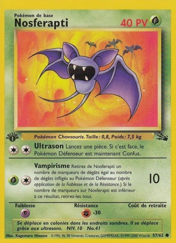 Nosferapti 57 — Fossile (French Pokémon TCG card)