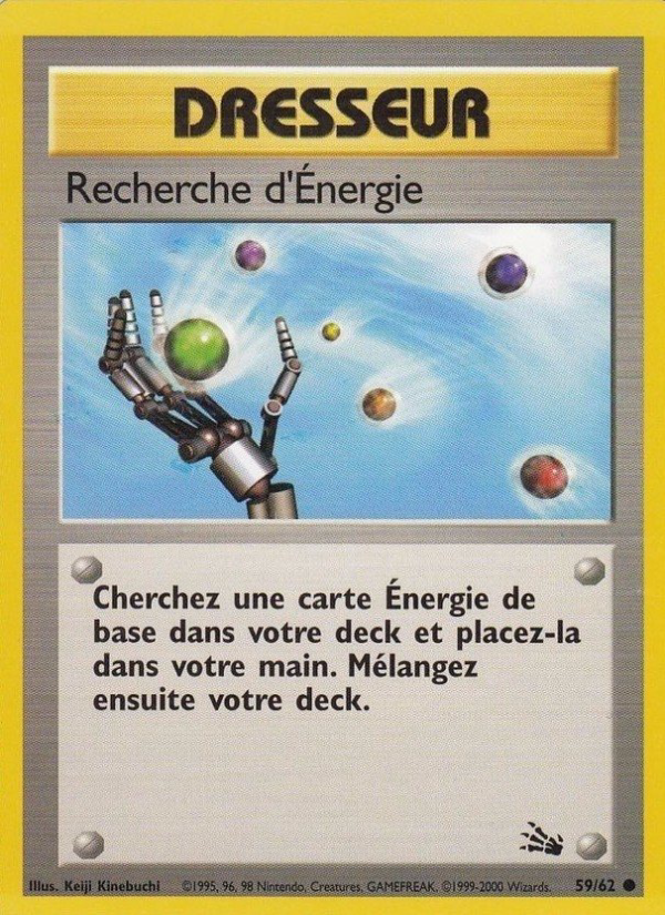 Recherche d'Énergie 59 — Fossile (French Pokémon TCG card)