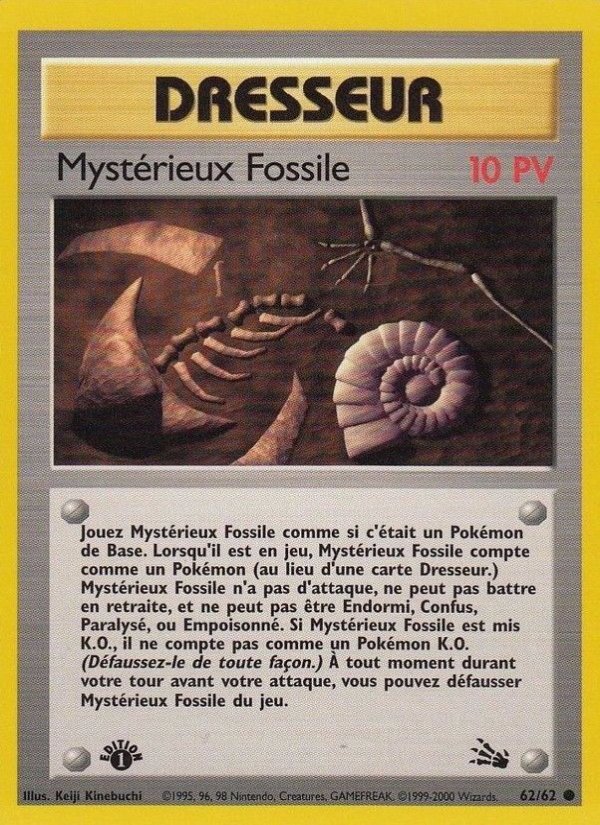 Mystérieux Fossile 62 — Fossile (French Pokémon TCG card)