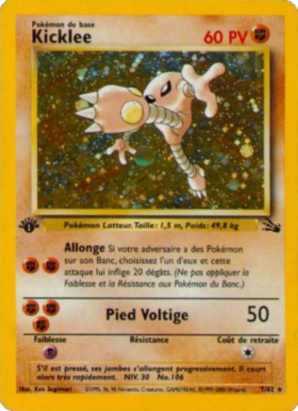 Kicklee 7 — Fossile (French Pokémon TCG card)