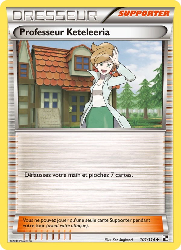 Professeur Keteleeria 101 — Noir & Blanc (French Pokémon TCG card)