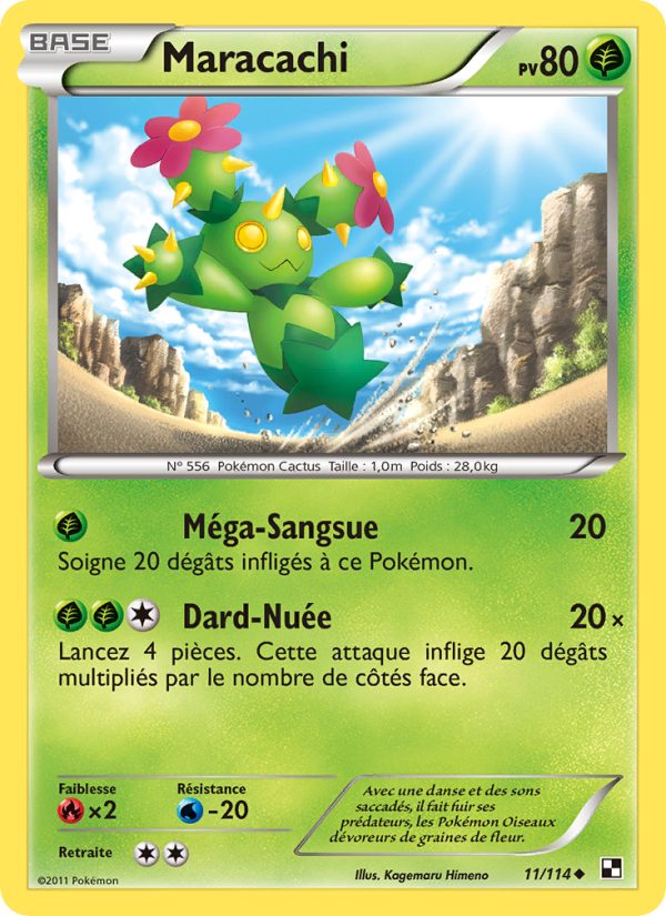 Maracachi 11 — Noir & Blanc (French Pokémon TCG card)