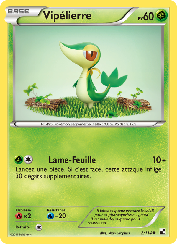 Vipélierre 2 — Noir & Blanc (French Pokémon TCG card)