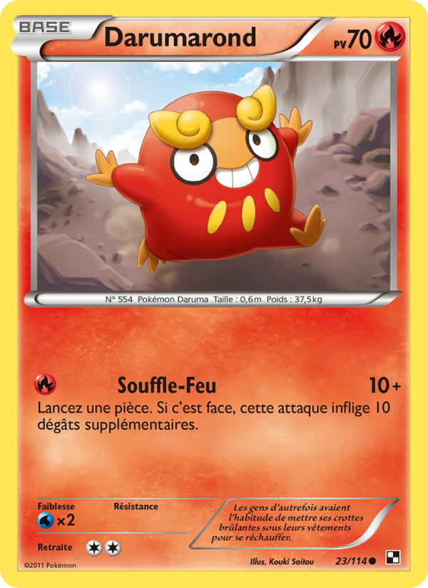 Darumarond 23 — Noir & Blanc (French Pokémon TCG card)