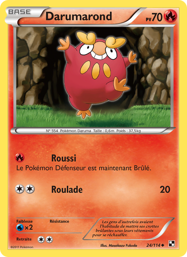 Darumarond 24 — Noir & Blanc (French Pokémon TCG card)