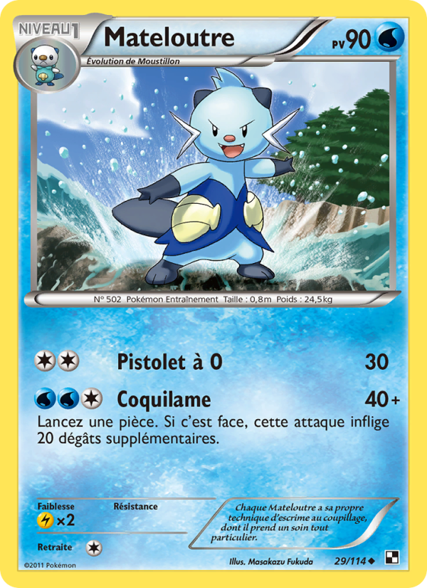 Mateloutre 29 — Noir & Blanc (French Pokémon TCG card)