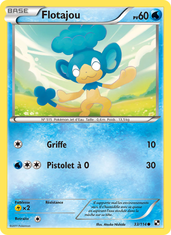 Flotajou 33 — Noir & Blanc (French Pokémon TCG card)