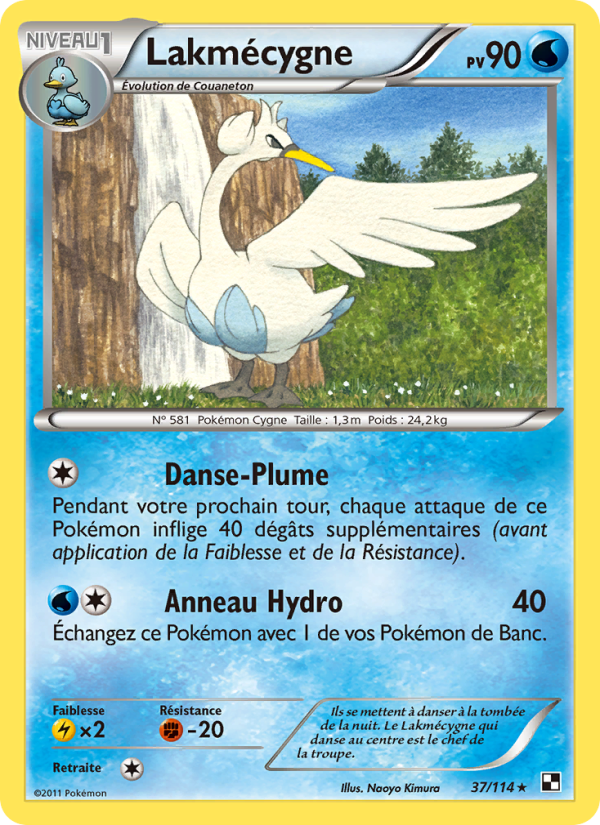 Lakmécygne 37 — Noir & Blanc (French Pokémon TCG card)