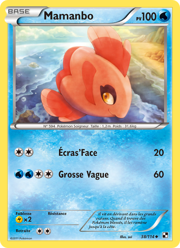 Mamanbo 38 — Noir & Blanc (French Pokémon TCG card)