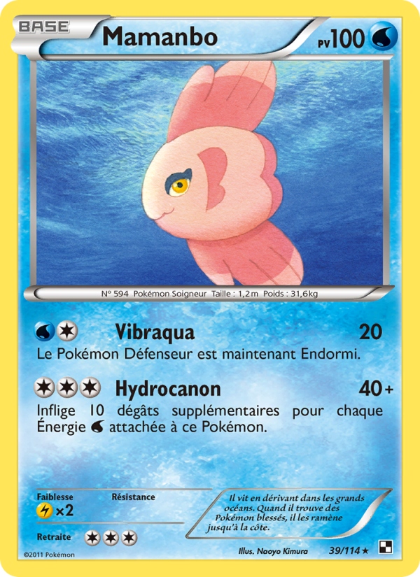 Mamanbo 39 — Noir & Blanc (French Pokémon TCG card)
