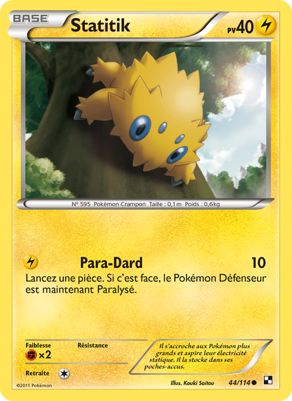 Statitik 44 — Noir & Blanc (French Pokémon TCG card)