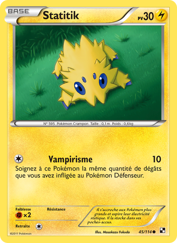 Statitik 45 — Noir & Blanc (French Pokémon TCG card)