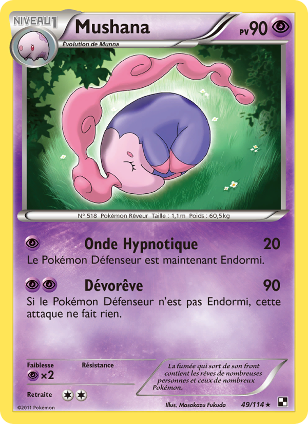 Mushana 49 — Noir & Blanc (French Pokémon TCG card)