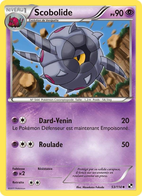 Scobolide 53 — Noir & Blanc (French Pokémon TCG card)