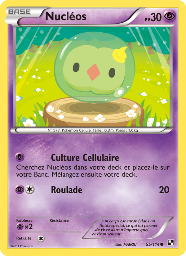 Nucléos 55 — Noir & Blanc (French Pokémon TCG card)