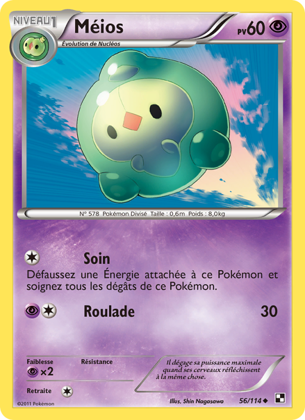 Méios 56 — Noir & Blanc (French Pokémon TCG card)