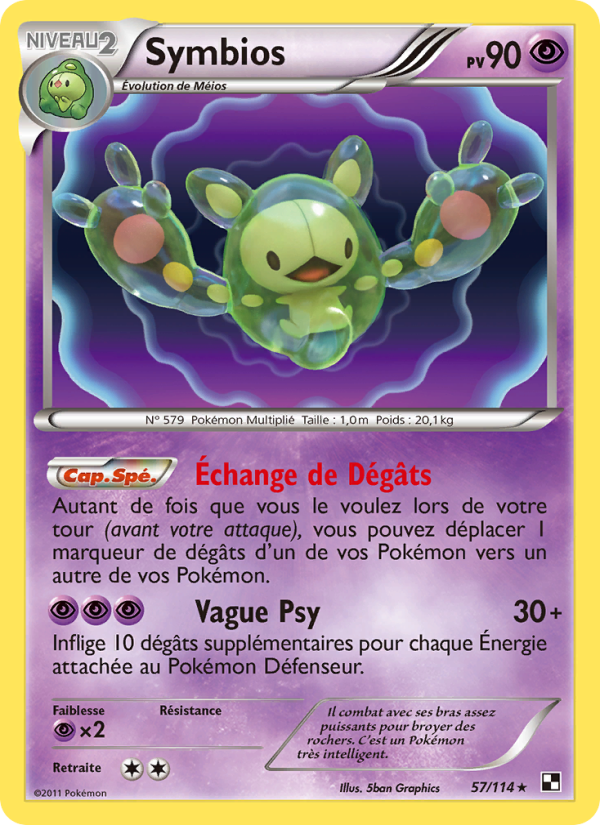 Symbios 57 — Noir & Blanc (French Pokémon TCG card)