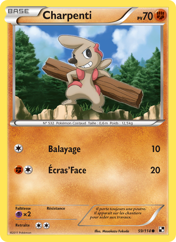 Charpenti 59 — Noir & Blanc (French Pokémon TCG card)