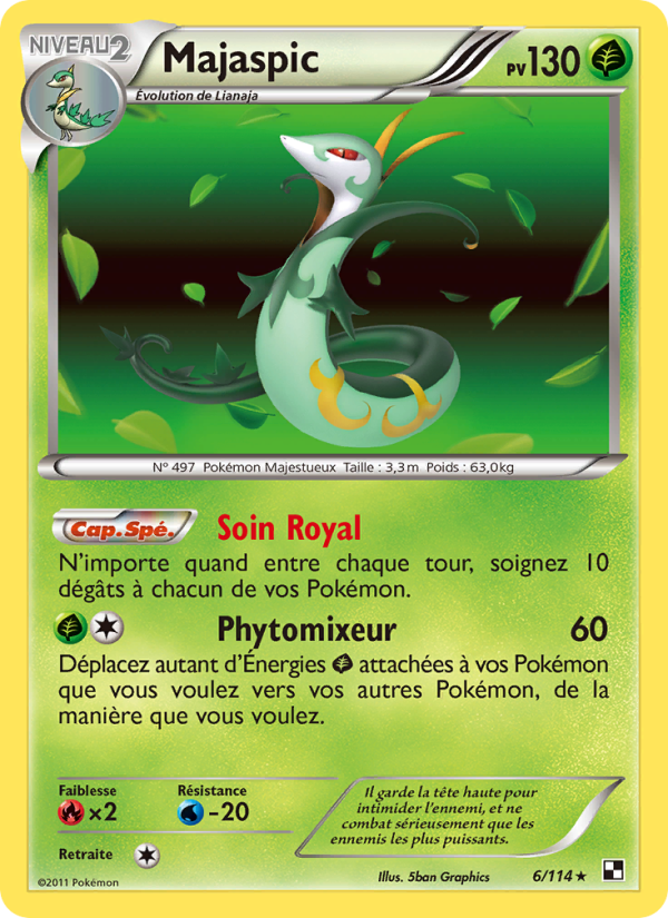 Majaspic 6 — Noir & Blanc (French Pokémon TCG card)