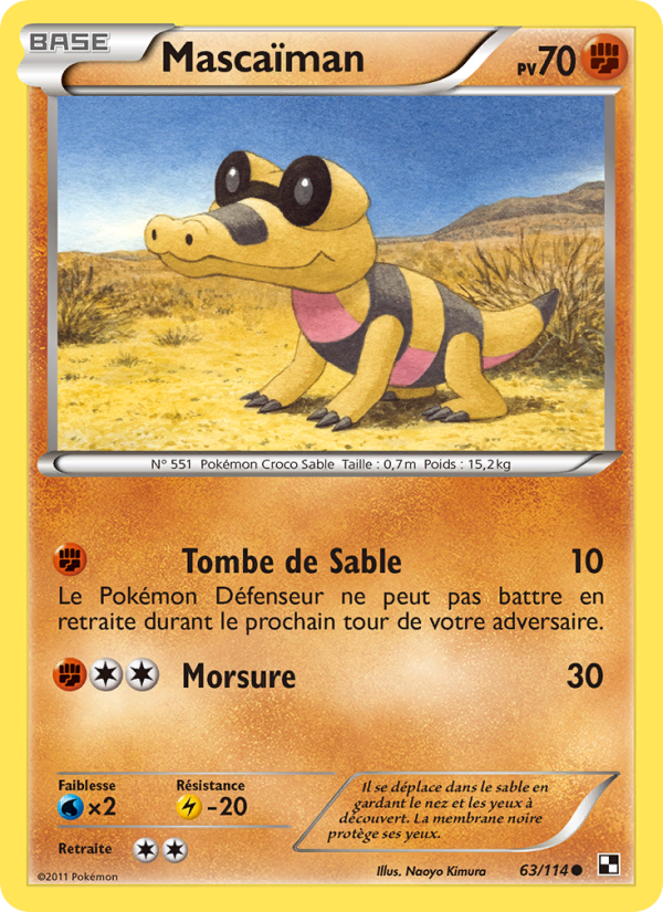 Mascaïman 63 — Noir & Blanc (French Pokémon TCG card)