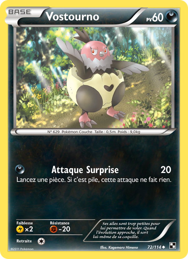 Vostourno 72 — Noir & Blanc (French Pokémon TCG card)