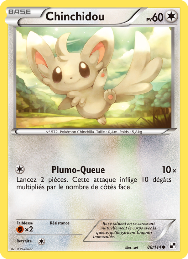 Chinchidou 88 — Noir & Blanc (French Pokémon TCG card)