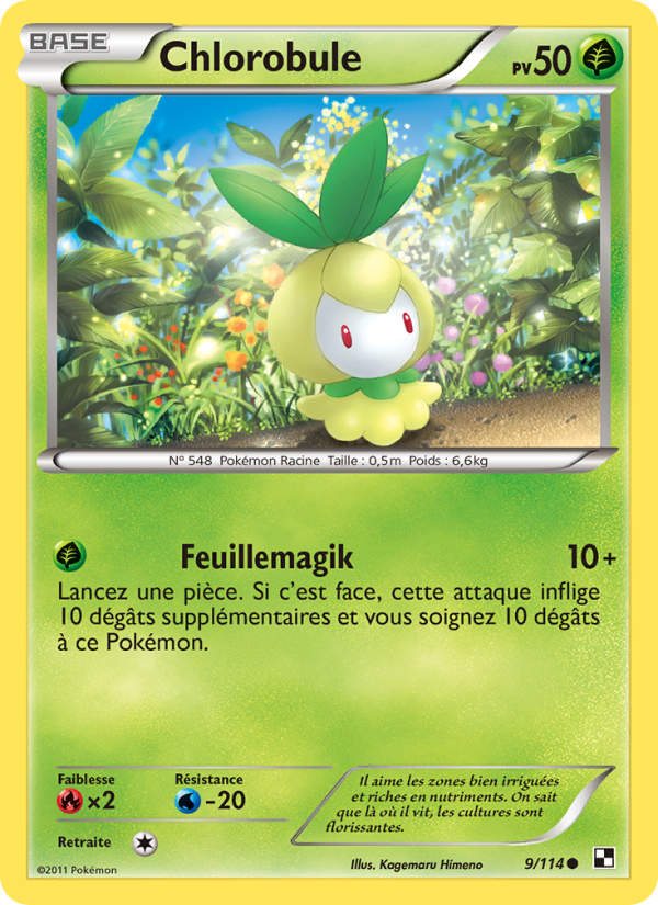 Chlorobule 9 — Noir & Blanc (French Pokémon TCG card)