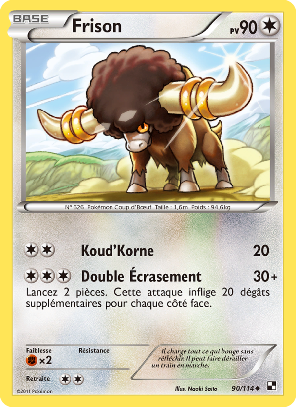Frison 90 — Noir & Blanc (French Pokémon TCG card)