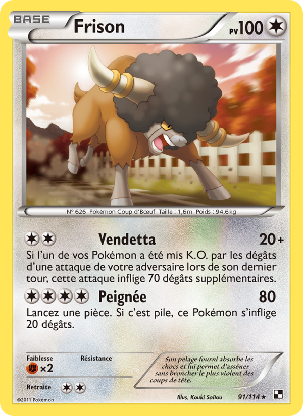 Frison 91 — Noir & Blanc (French Pokémon TCG card)