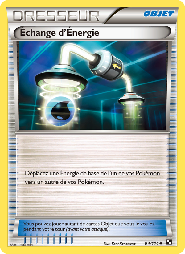 Échange d’Énergie 94 — Noir & Blanc (French Pokémon TCG card)