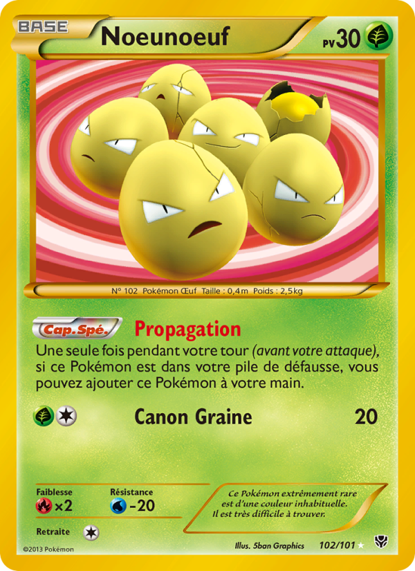 Noeunoeuf 102 — Explosion Plasma (French Pokémon TCG card)