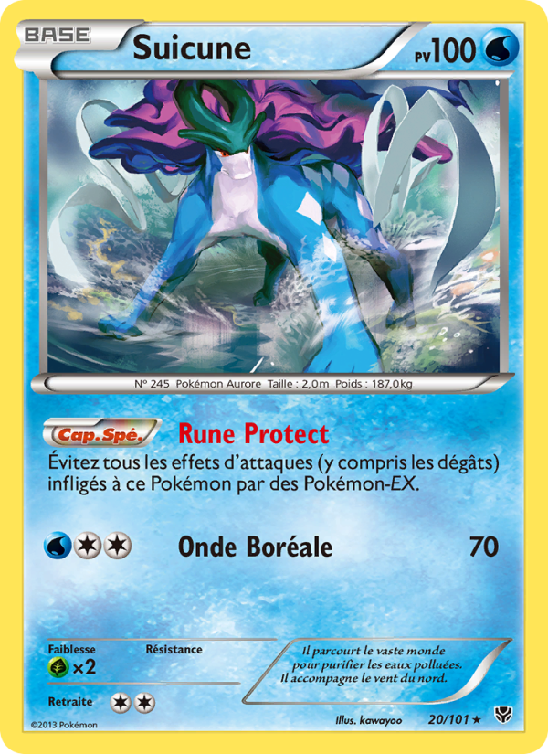 Suicune 20 — Explosion Plasma (French Pokémon TCG card)