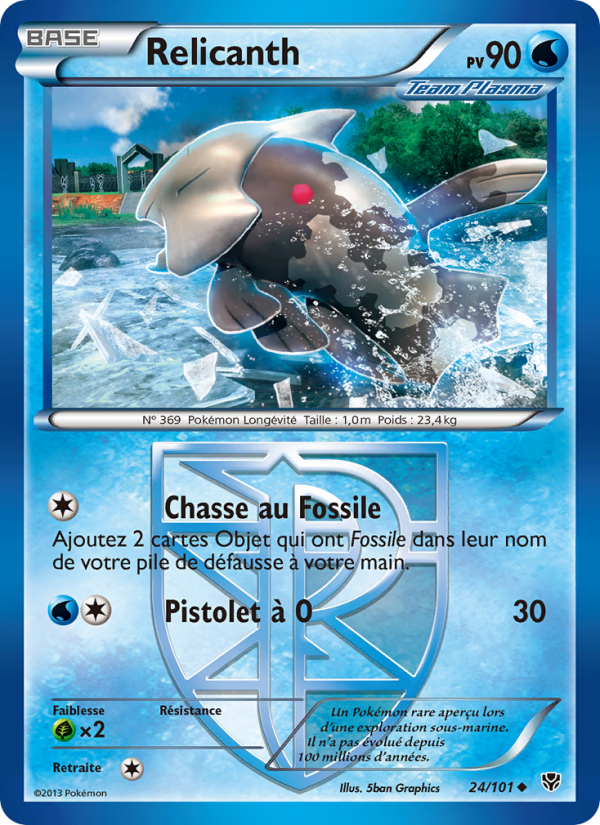 Relicanth 24 — Explosion Plasma (French Pokémon TCG card)