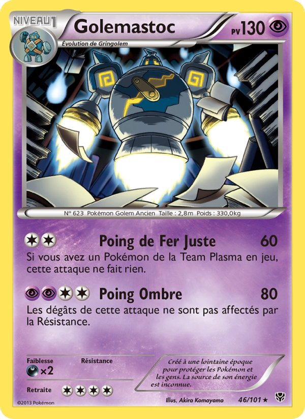 Golemastoc 46 — Explosion Plasma (French Pokémon TCG card)
