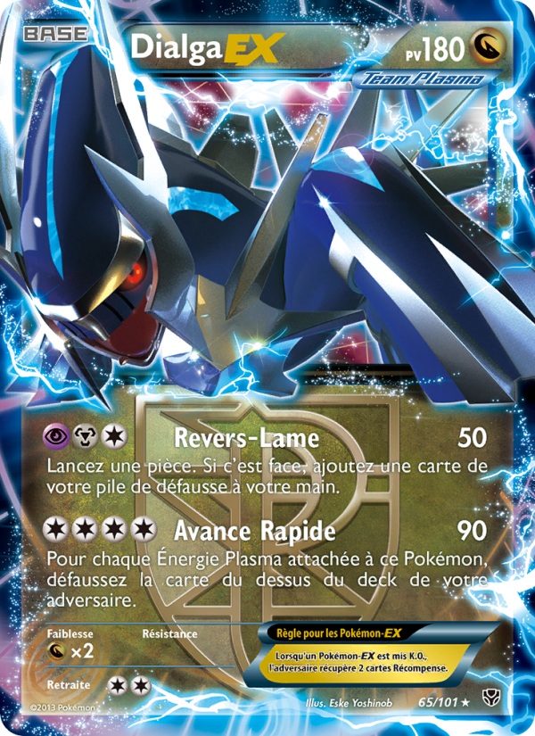 Dialga EX 65 — Explosion Plasma (French Pokémon TCG card)